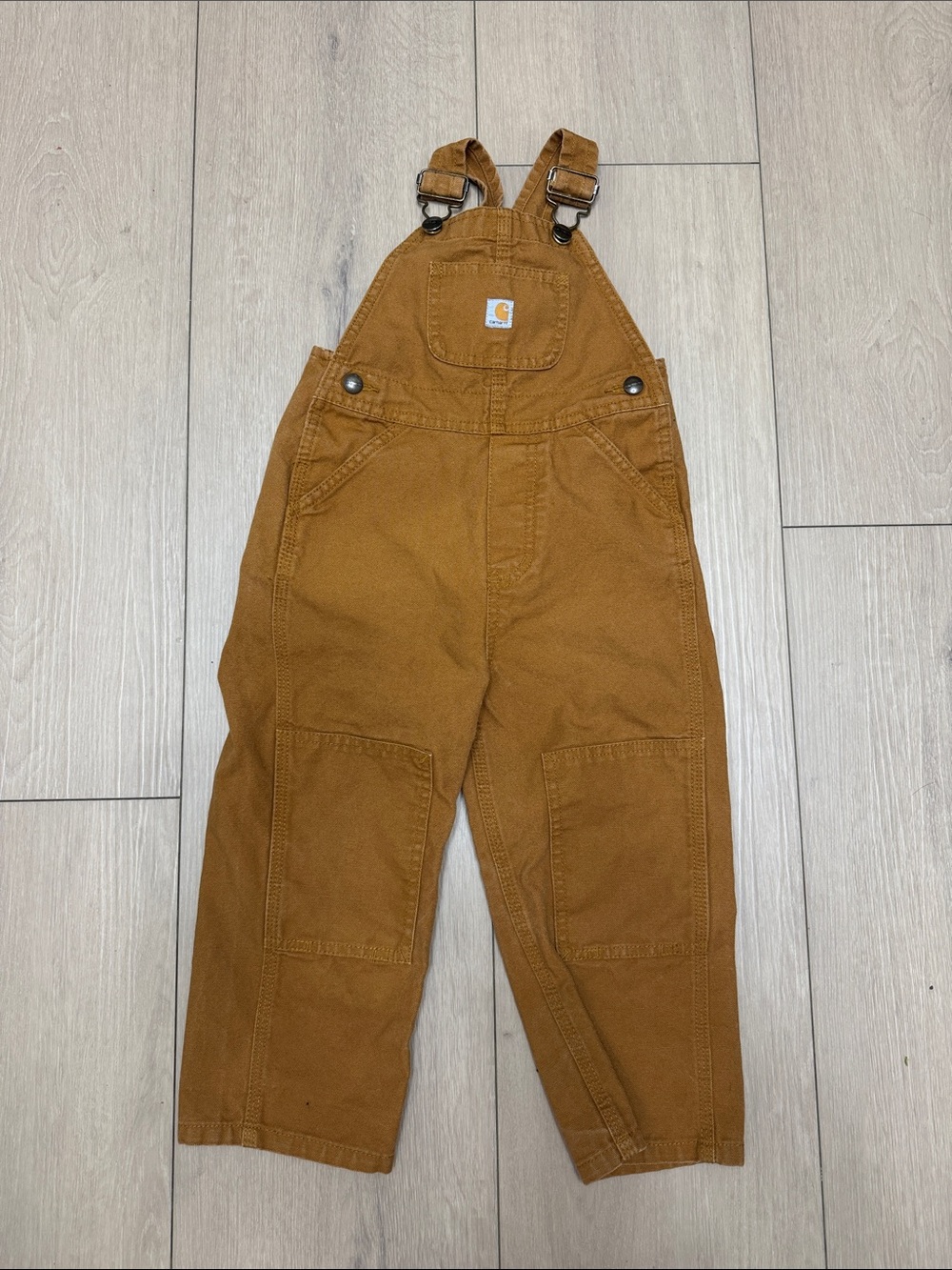 Carhartt Kids Tan/Brown Duck Overalls